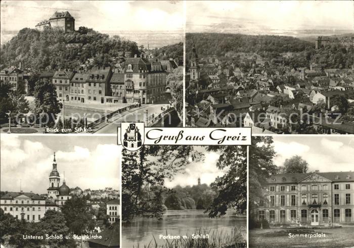 Greiz Thueringen Schloss Parksee Sommerpalais