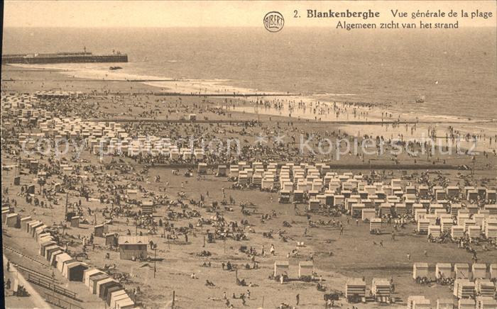 Blankenberghe Vue generale de la plage