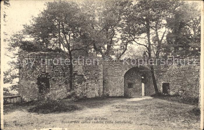 Lago di Como Avanzi dell'antico castello Villa Serbelloni