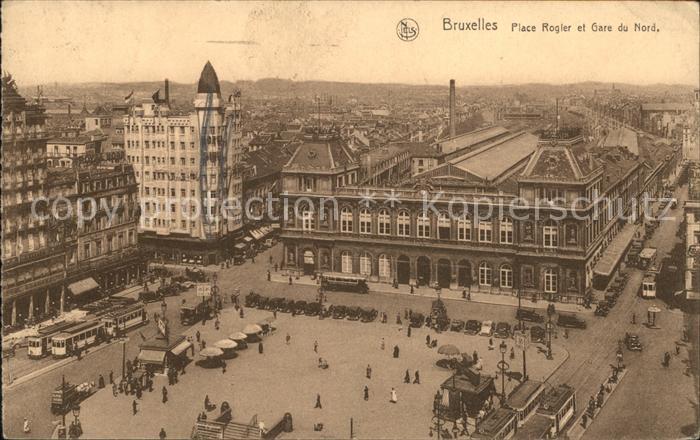 Bruxelles Bruessel Place Rogier et Gare du Nord