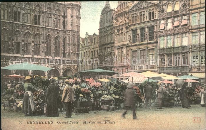 Bruxelles Bruessel Grand Place Marche aux Fleur