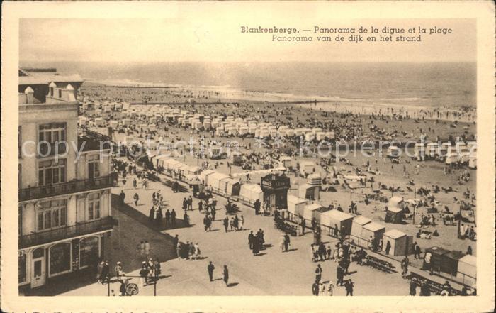 Blankenberghe Panorama de la digue et la plage
