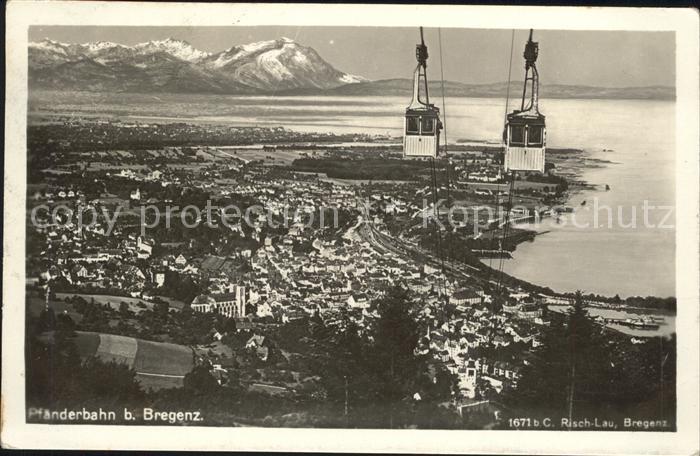 Bregenz Vorarlberg Pfaenderbahn Panorama