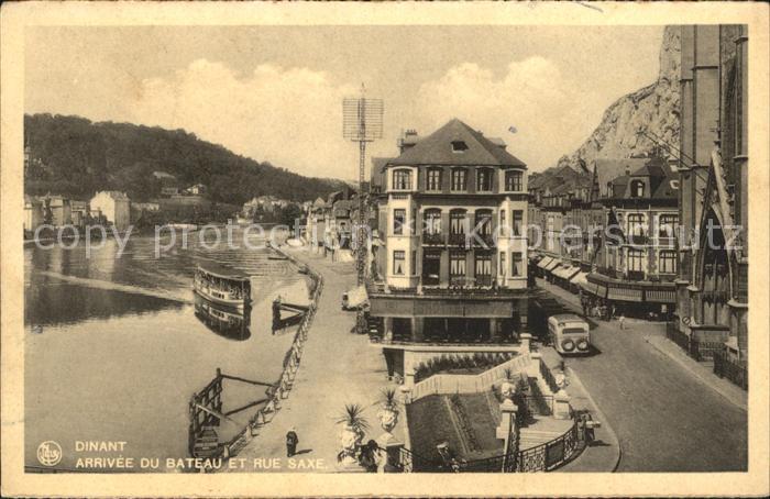 Dinant Wallonie Arrivee du Bateau et Rue Saxe