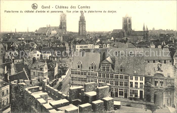 Gand Belgien Chateau des Comtes Vue prise de la plate forme du donjon