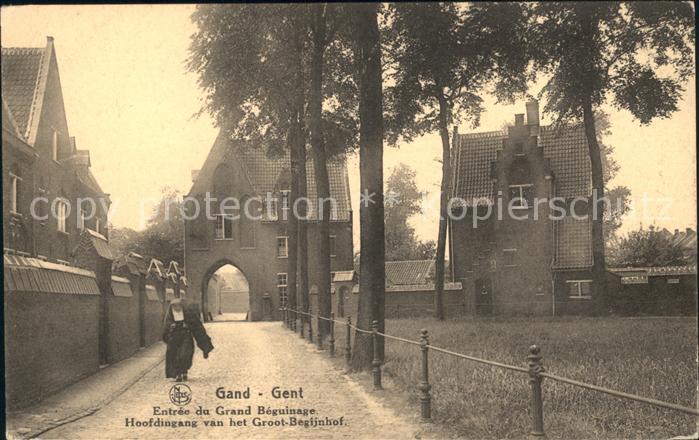 Gand Belgien Hoofdingang van het Groot Begijnhof