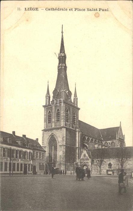 Liege Luettich Cathedrale et Place Saint Paul