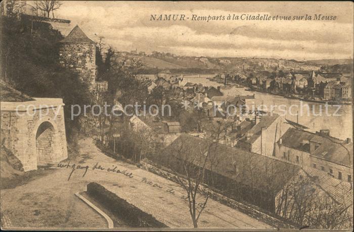 Namur Wallonie Remparts a la Citadelle et vue sur la Meuse