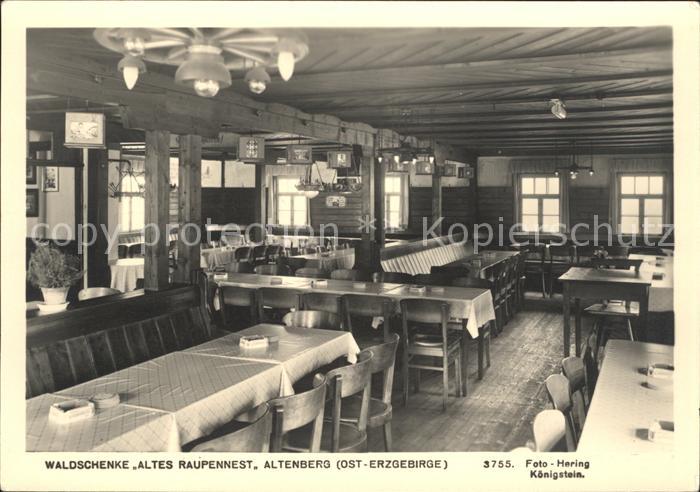 Altenberg Erzgebirge Waldschaenke Altes Raupennest Gastraum