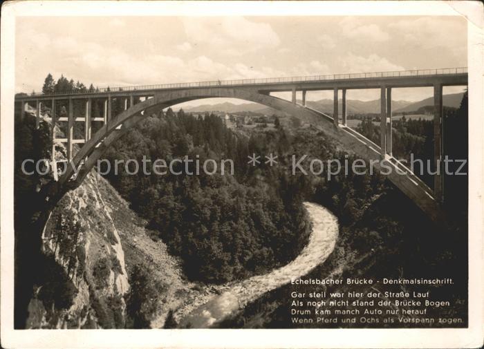 Echelsbach Echelsbacher Bruecke Denkmalsinschrift