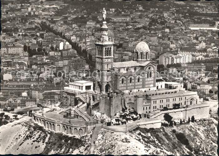 Marseille Bouches-du-Rhone Vue aerienne de la Basilique Notre Dame de la Garde