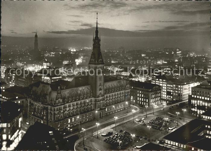 HAMBURG  CITY Rathaus bei Nacht