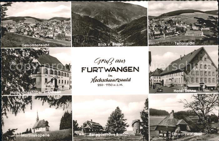 Furtwangen Gesamtansicht Brend Hotel Grieshaber Hotel Sonne Martinskapelle Bergg