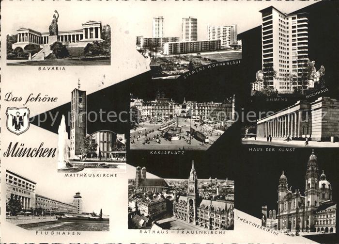 Muenchen Bayern Bavaria Matthaeuskirche Flughafen Rathaus Karlsplatz Siemens Hoc