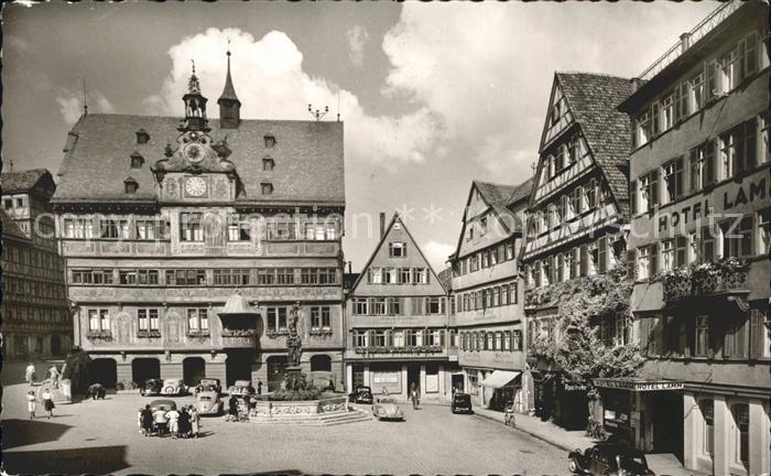 TueBINGEN BW Marktplatz mit Rathaus