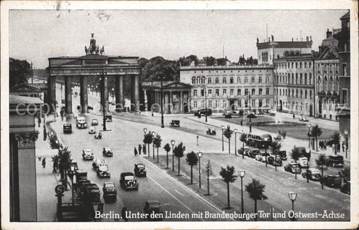 BERLIN  CITY Unter den Linden Brandenburger Tor Ostwest-Achse