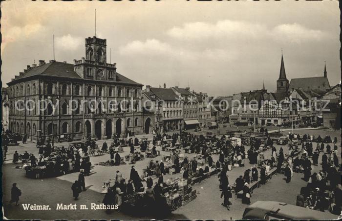 Weimar Thueringen Markt Rathaus