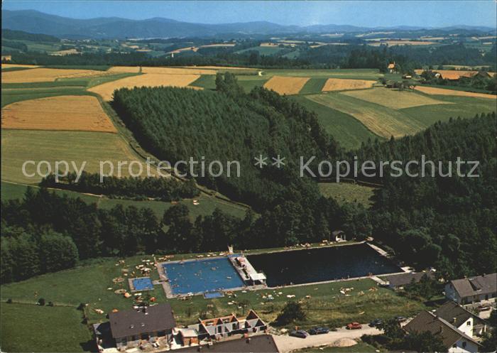 Schwarzach Niederbayern Freibad Fliegeraufnahme