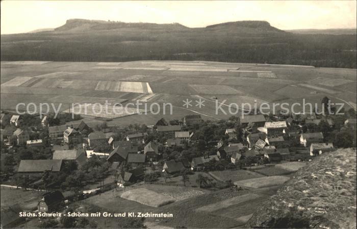 Schoena Elbe mit Gr und Kl Zschirnstein