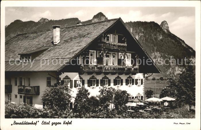 Ettal Cafe Pension Benediktenhof mit Kofel