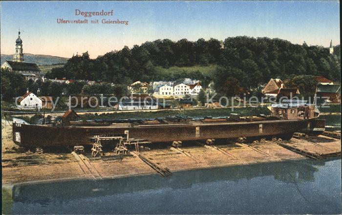 Deggendorf Donau Uferstadt mit Geiersberg