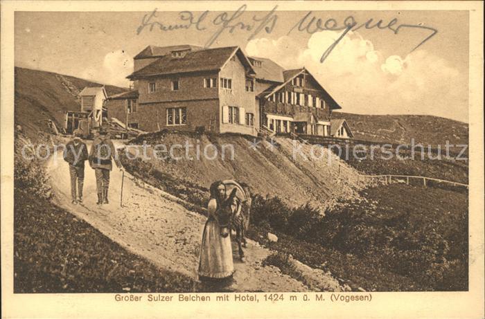 Vogesen Vosges Region Grosser Sulzer Belchen mit Hotel