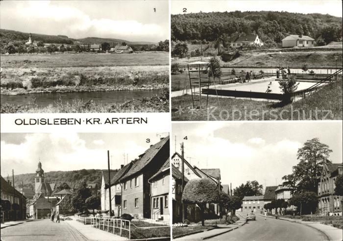 Oldisleben Panorama Schwimmbad Karl Marx Strasse Marktstrasse