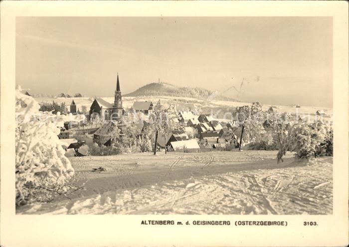 Altenberg Erzgebirge Winterpanorama