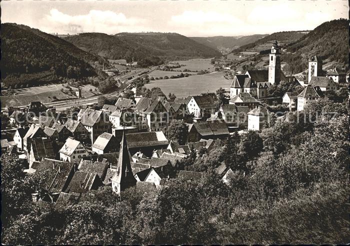 Horb Neckar Ortsansicht mit Kirche