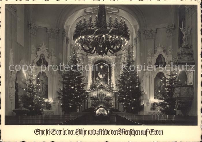 Freiburg Breisgau Muenster Altar Weihnachtsschmuck