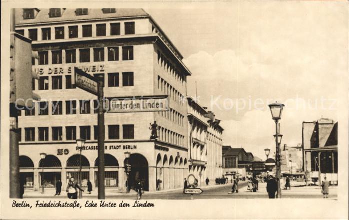 BERLIN CITY Friedreichstrasse Ecke Unter den Linden