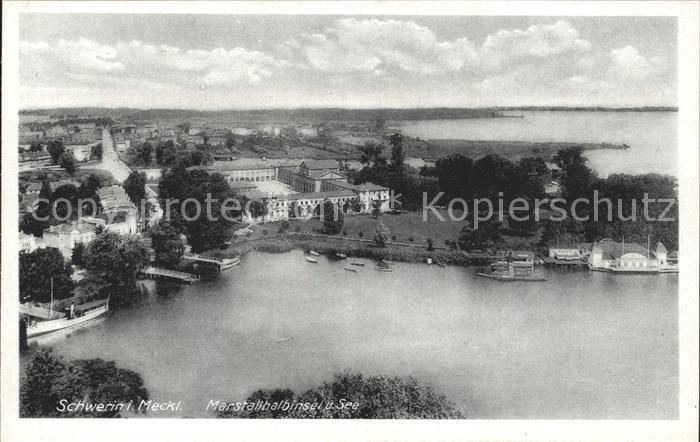 Schwerin Mecklenburg Marstallhalbinsel See