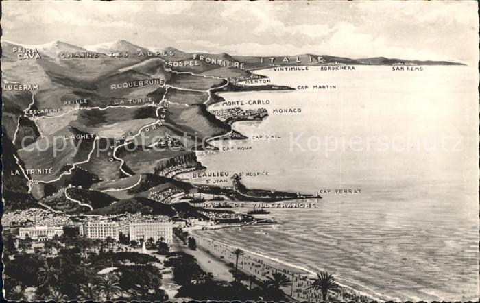 Nice Alpes Maritimes FliegeraufnahmeTrinite Lucerea Monte Ca