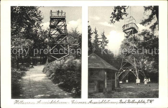 Bad Rothenfelde Hoelzerner Aussichtsturm Eiserner Aussichtsturm