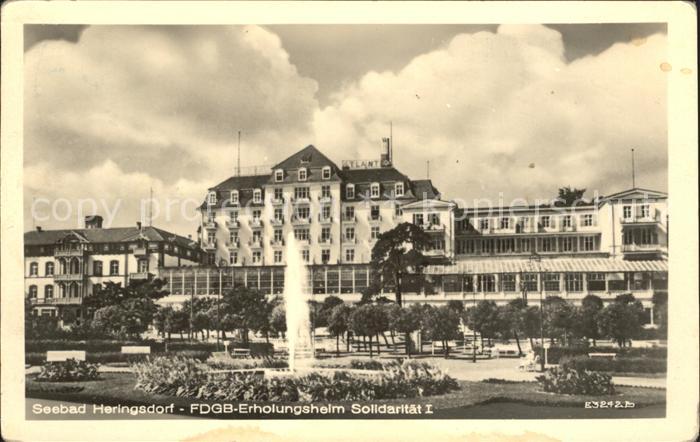 Heringsdorf Ostseebad Usedom FDGB Erholungsheim Solidaritaet