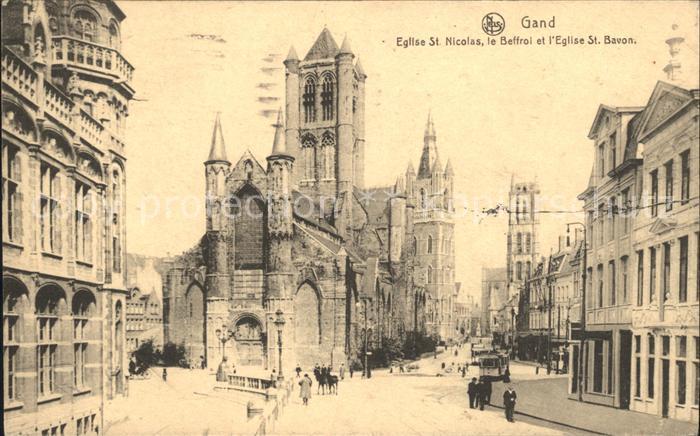 Gand Belgien Eglise St Nicolas Beffroi Eglise St Bavon