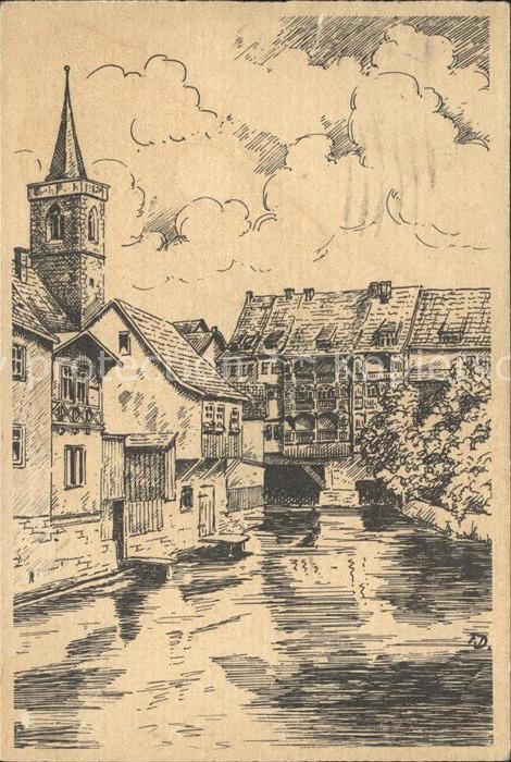 ERFURT  CITY Kuenstlerkarte