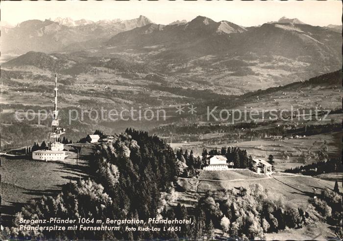 Pfaender Bergstation Pfaenderhotel Pfaenderspitze Fernsehturm