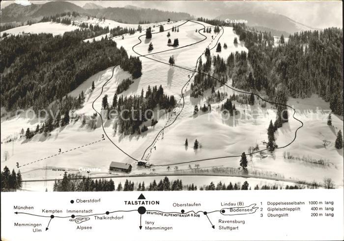 Oberstaufen Oberallgaeu Bayern Skigebiet Huendlealpe Sesslebahn