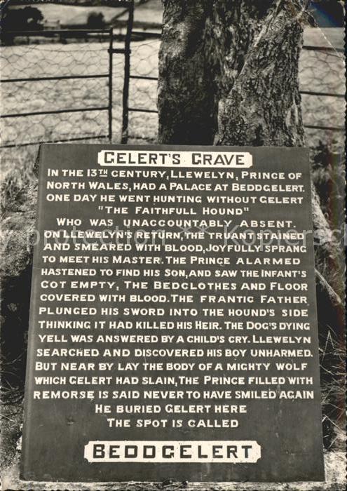 Beddgelert Gelert Grave Beddgelert North Wales