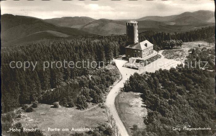 Hohe Bracht Aussichtsturm Fliegeraufnahme