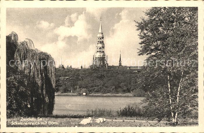 Zwickau Sachsen Schwanenteich Dom