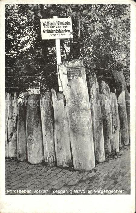 BORKUM Nordseebad Niedersachsen Zeugen glanzvoller Vergangenheit Walfisch Kinnla