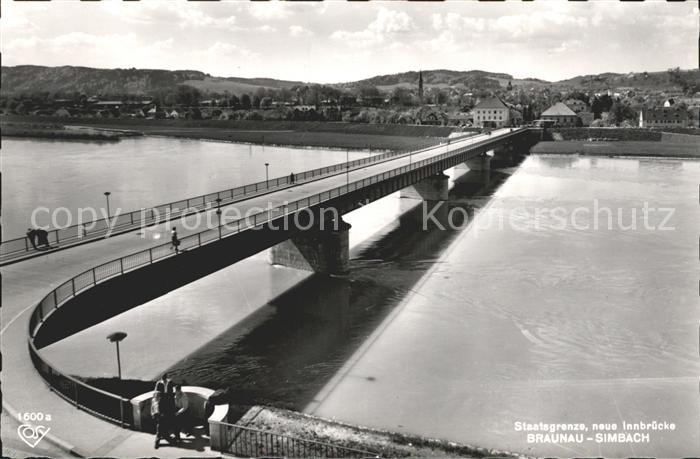 Braunau Inn Oberoesterreich Staatsgrenze Innbruecke Braunau Simbach