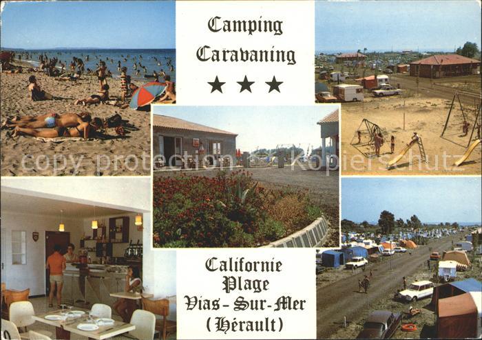 Vias sur Mer Herault Camping Californie Plag