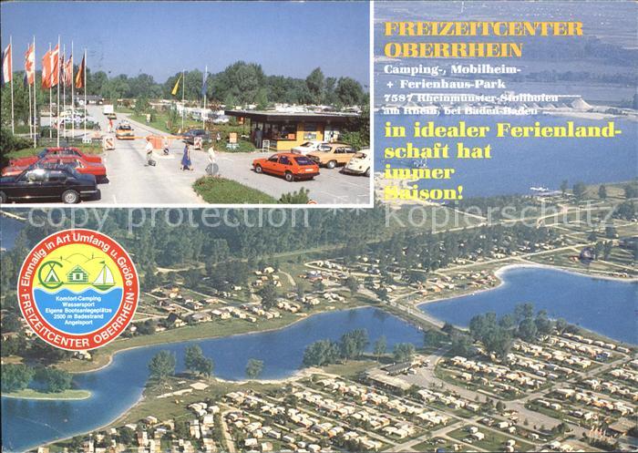 Stollhofen Fliegeraufnahme Freizeitcentrum Oberrhein Camping Mobilheim Ferienhau