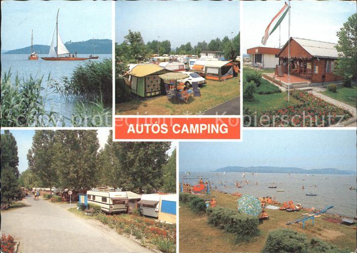Balaton Plattensee Autos Camping Segelboot
