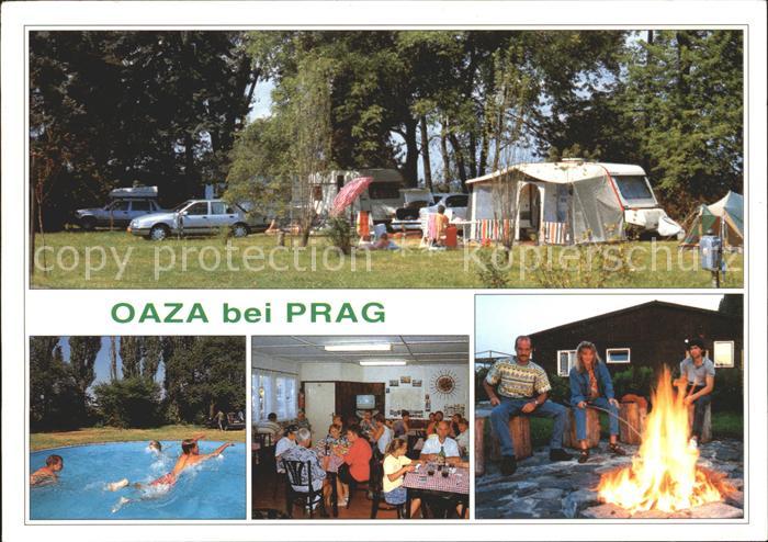 Prag Prahy Prague Camping Oase Swimming Pool Lagerfeuer
