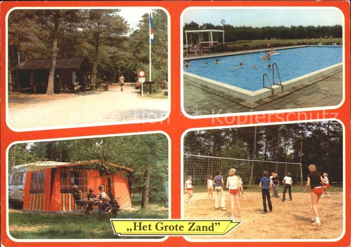 Hooghalen Camping Het Grote Zand Freibad Beachvolleyball