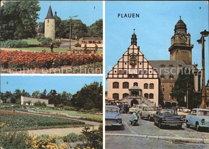 Plauen Vogtland Nonnenturm Otto Grotewohl Platz Parktheater Stadtpark Rathaus